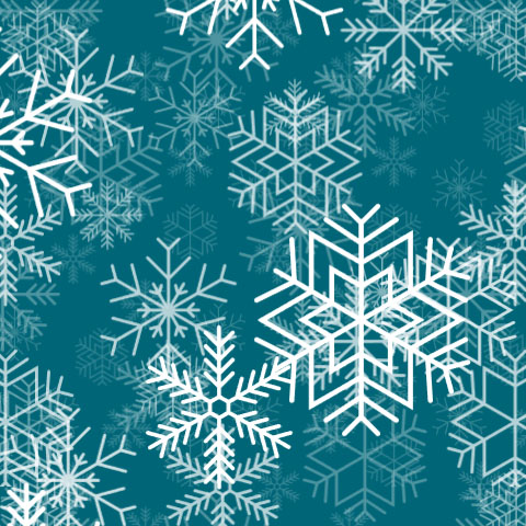 heavy spread of snowflakes over icy blue background